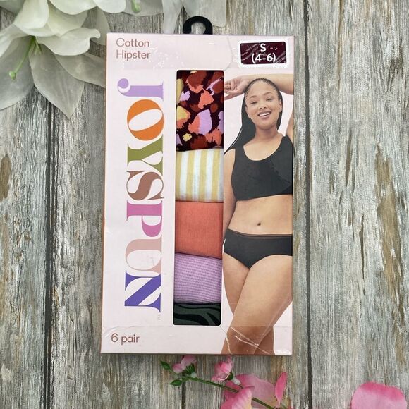 Women's Cotton Hipster Panties Underwear 6-Pack, Size S - Picture 1 of 5